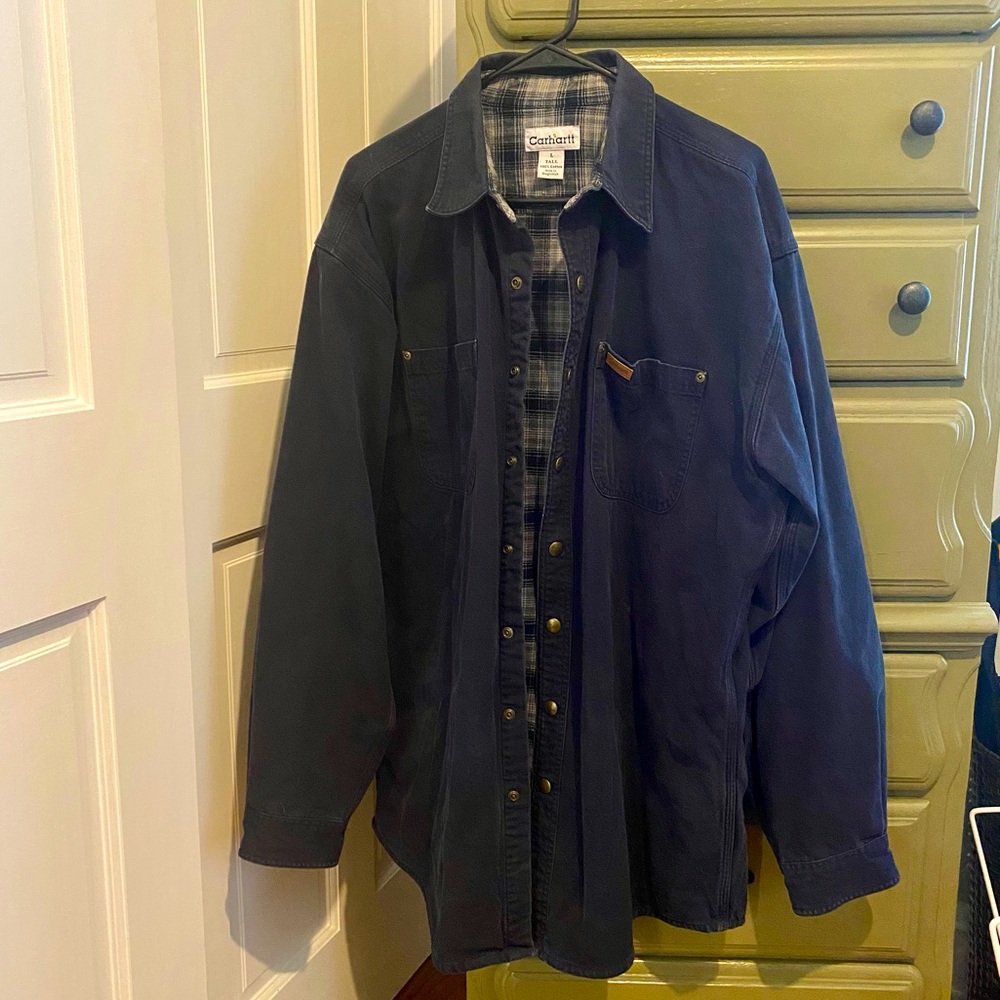 Men’s Carhartt flannel lined shirt jacket